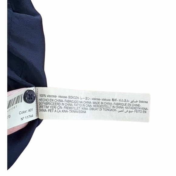 Massimo Dutti | Navy Long Sleeve Blouse – Size EUR 38 / US 6 - Picture 7 of 8